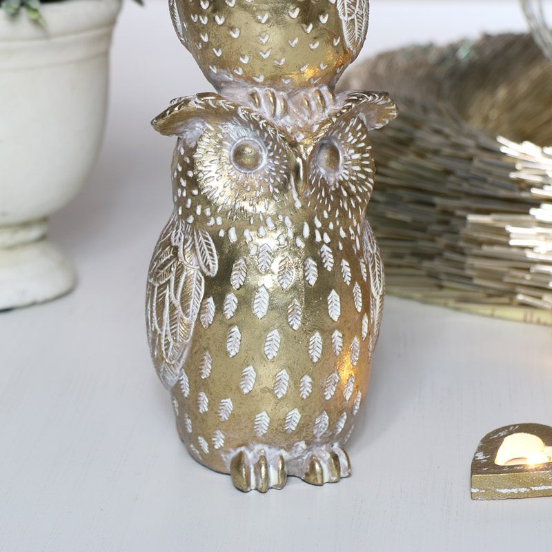 Decorative Gold Owl Ornament