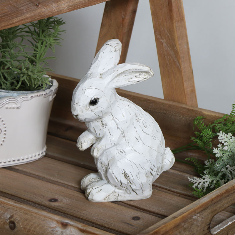 Decorative White Rabbit Ornament