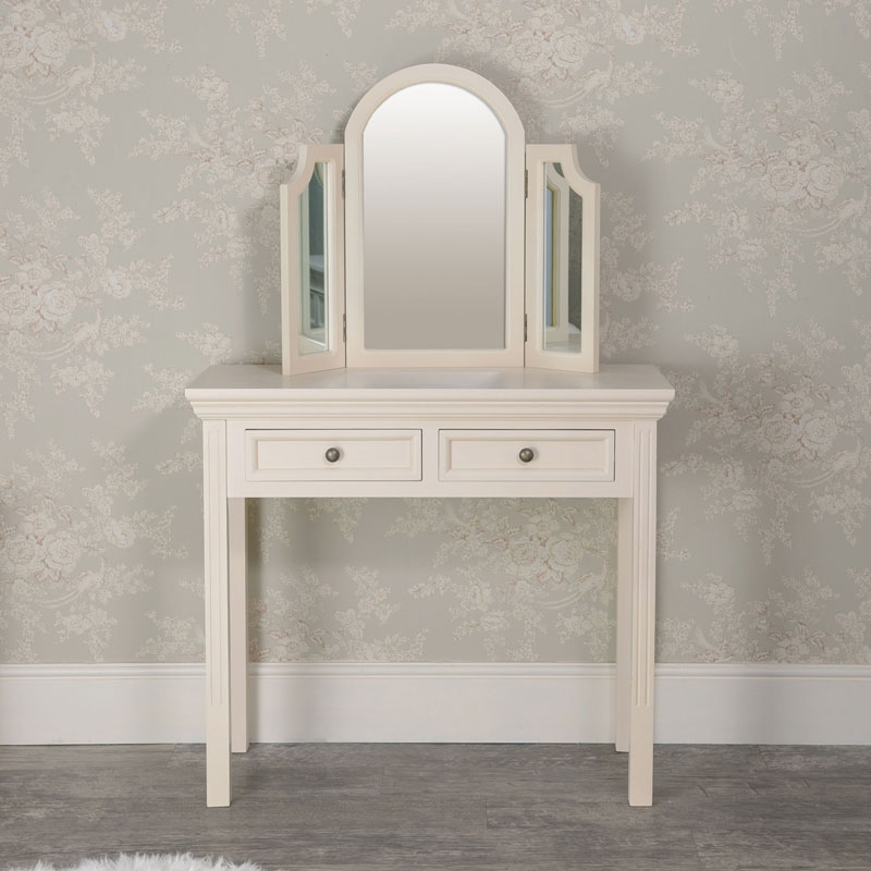 Mirror Set Daventry Cream Range, Small Cream Vanity Mirror Desk