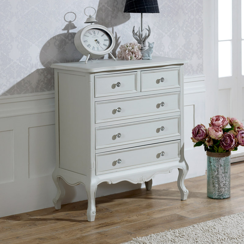 Elise Grey  Range - 5 Drawer Chest