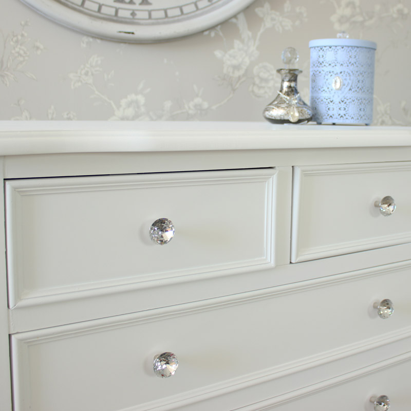 Elise White Range - Five Drawer Chest of Drawers