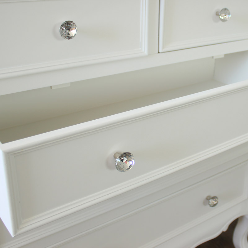 Elise White Range - Five Drawer Chest of Drawers