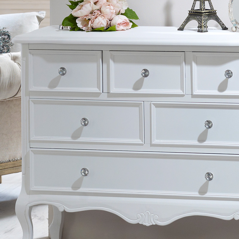 Elise White Range - Six Drawer Chest