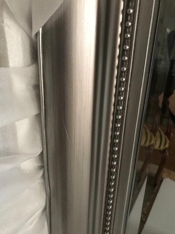 Extra, Extra Large Full Length Ornate Silver Wall/Leaner Mirror 119cm x 220cm DAMAGED SECONDS ITEM 7375