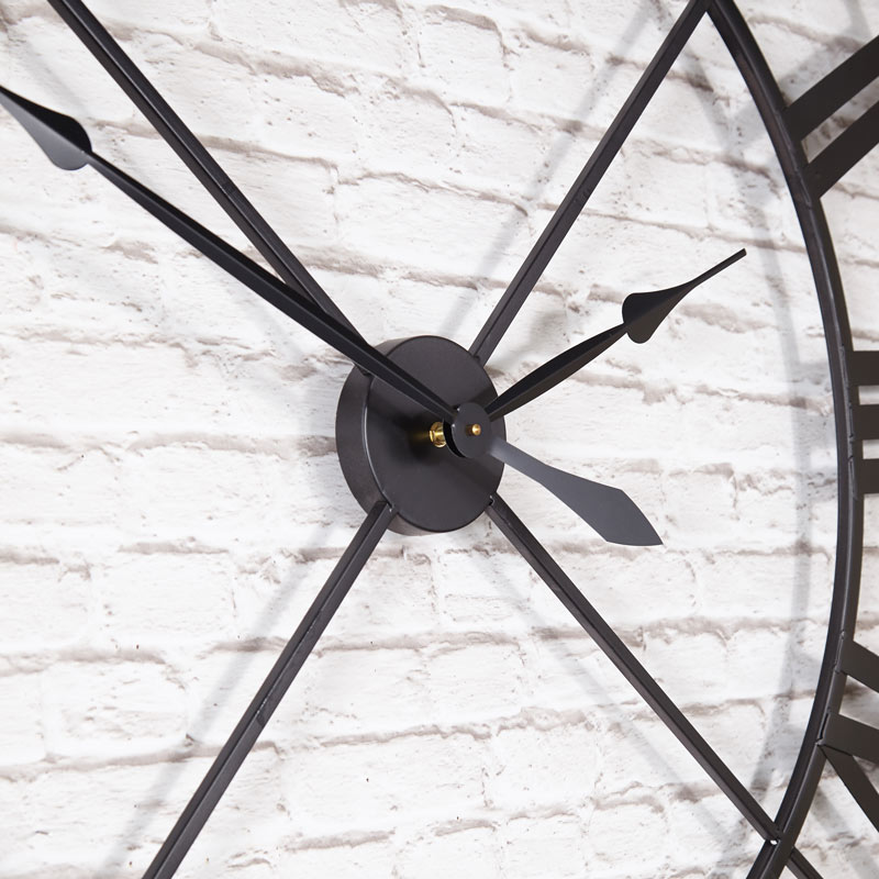 Extra Large Black Skeleton Wall Clock - Large Black Wall Clocks Uk Extra Large Black Skeleton Wall Clock - Large Black Wall Clocks Uk