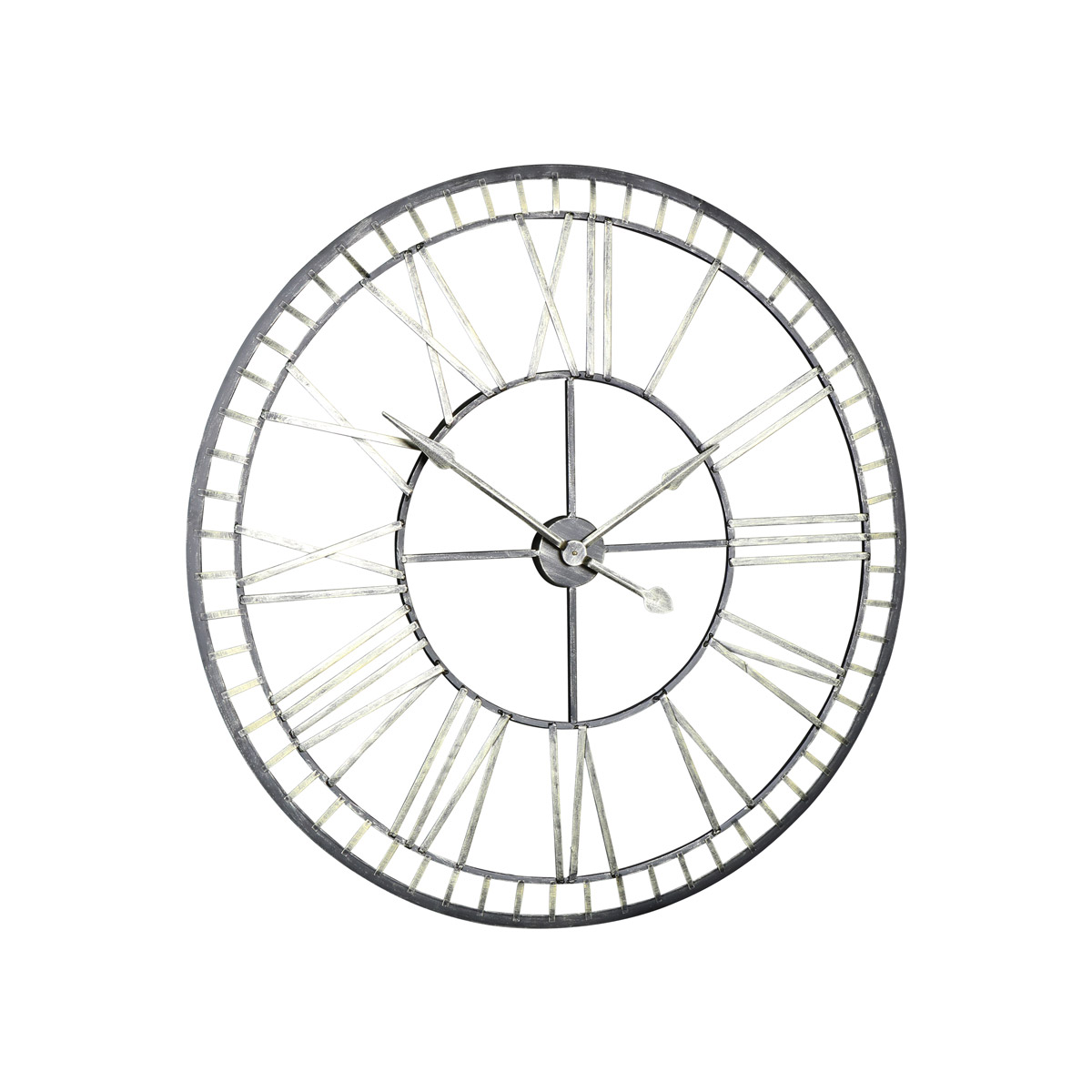 Extra Large Rustic Gold Skeleton Wall Clock