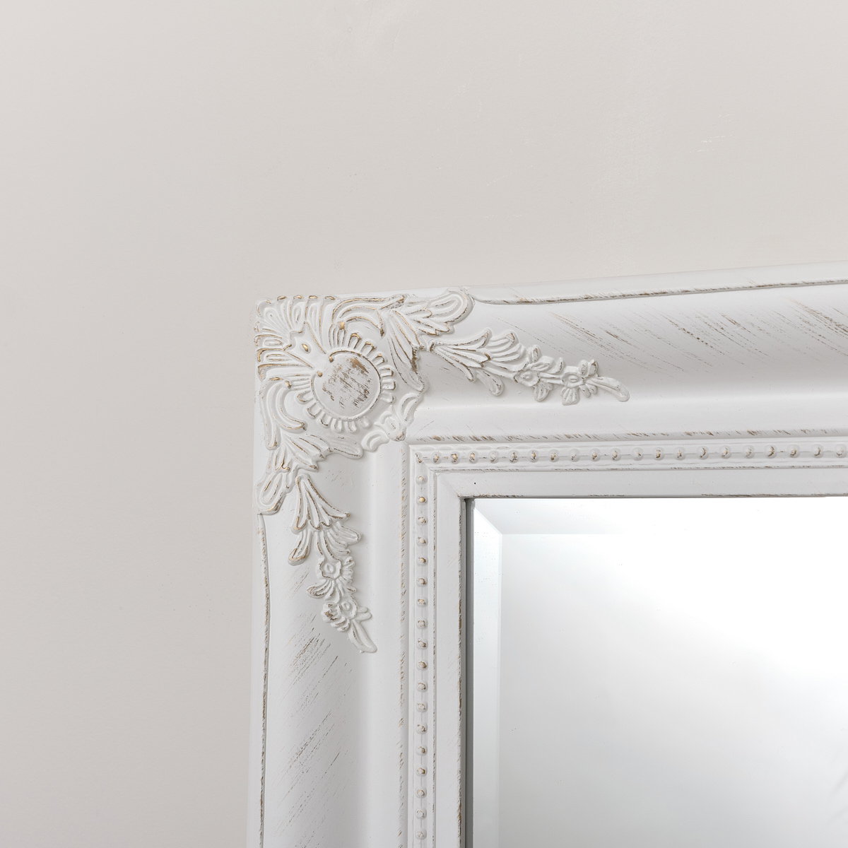 White Wall Floor Mirror 158cm X 78cm, Large Ornate White Wall Floor Mirror 92cm X 168cm