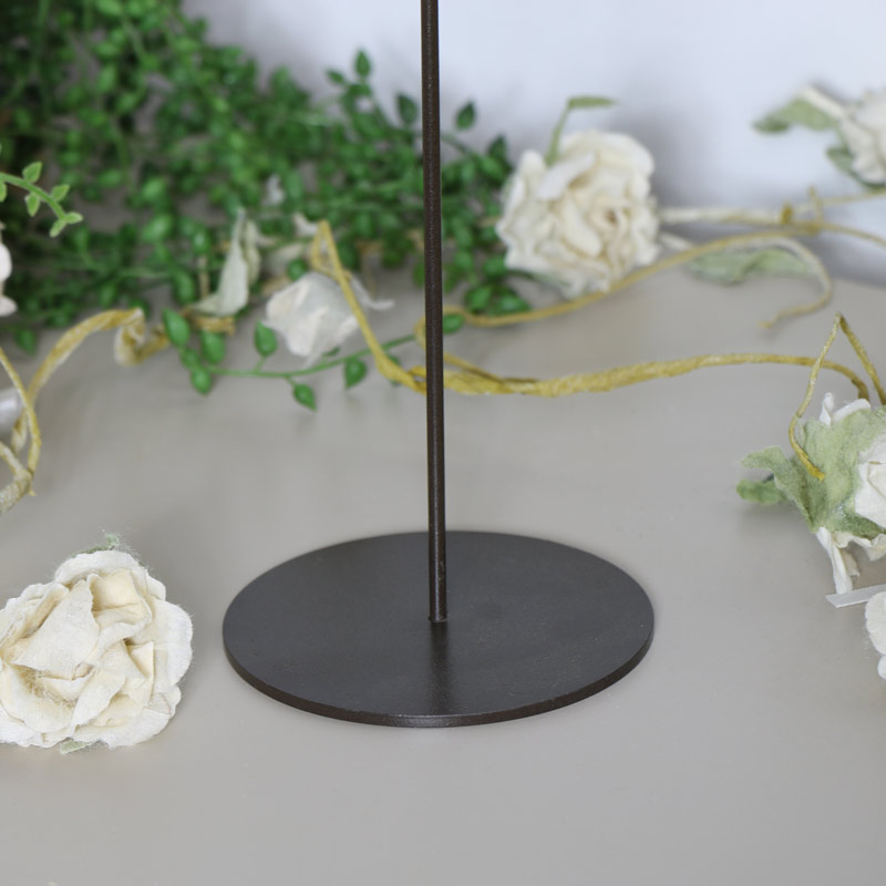 Free Standing Ring Table Name /Number Stand With Faux Leaves
