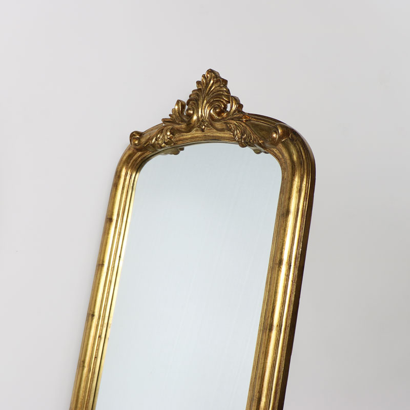 Free Standing Vintage Gold Mirror, Antique Gold Full Length Wall Mirror