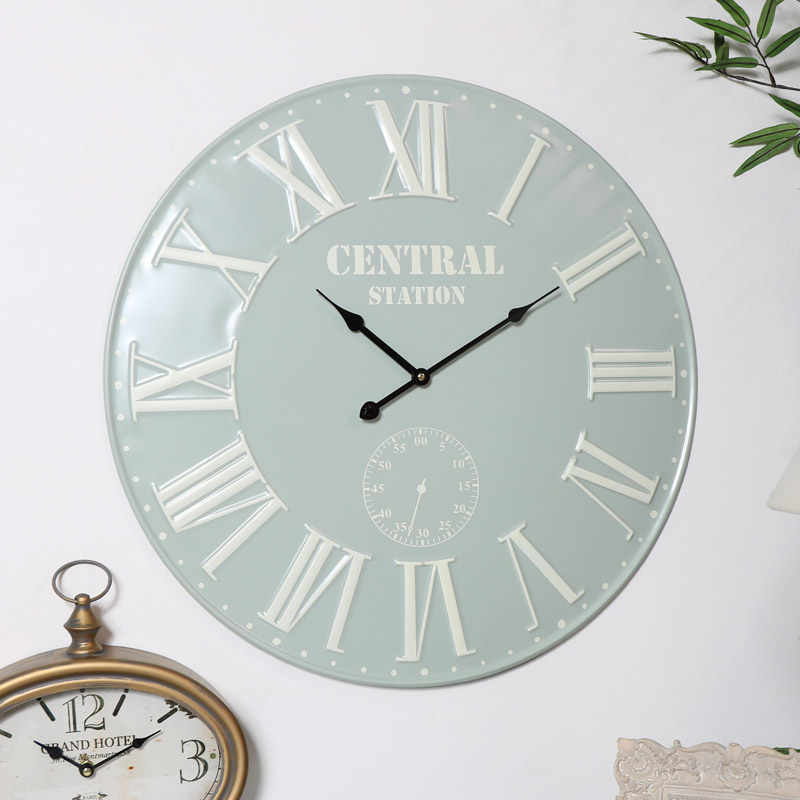 French Grey & Cream Wall Clock 