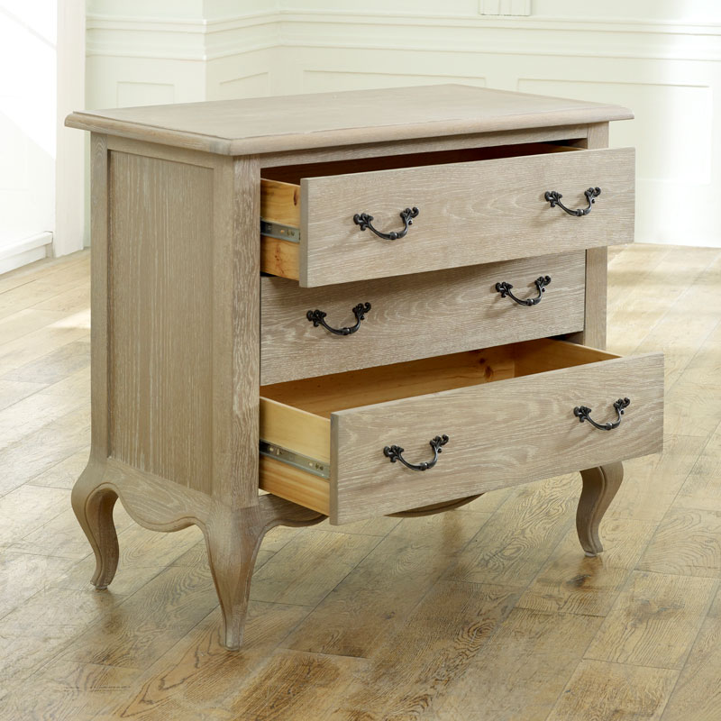 French Style 3 Drawer Chest of Drawers - Brigitte Range SECOND 7088 