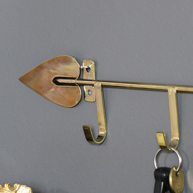 Gold Arrow Key Wall Hooks