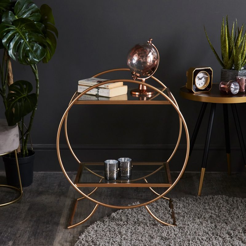 Gold Circle Shelving Unit