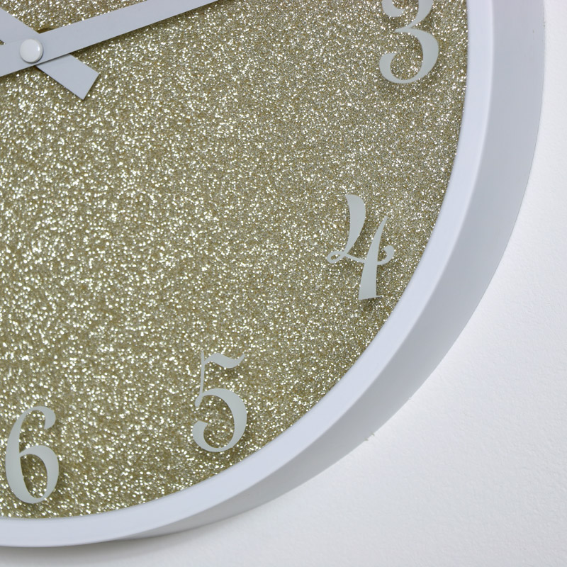 Gold Glitter Wall Clock