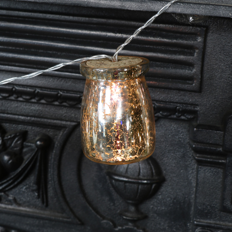 Gold Jar Fairy Light Garland