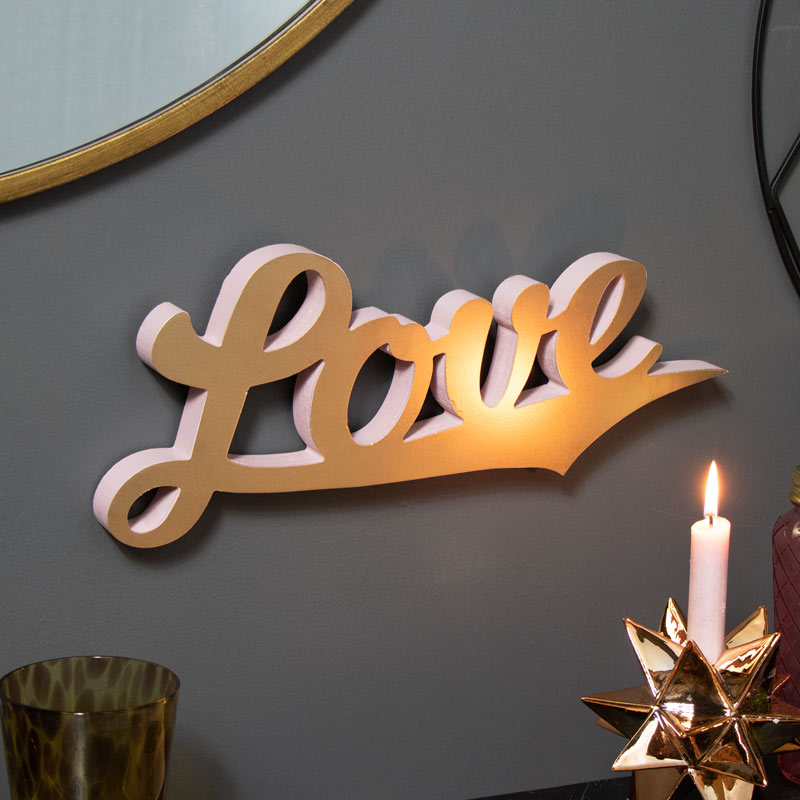 Gold Love Letter Wall Plaque