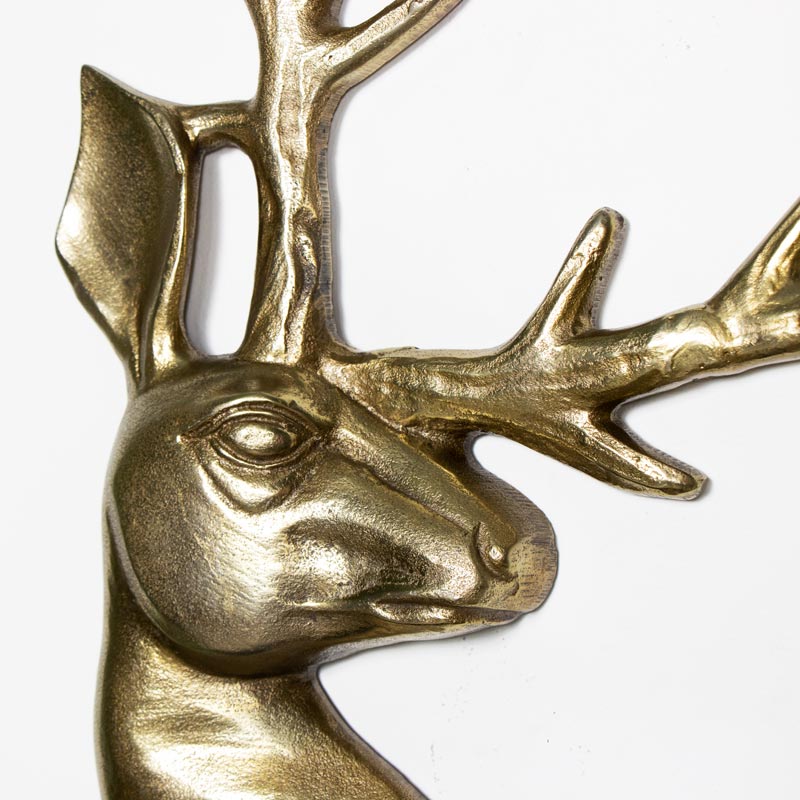 Gold Metal Stag Wall Art