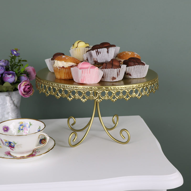 Gold Metal Vintage Cake Display Stand