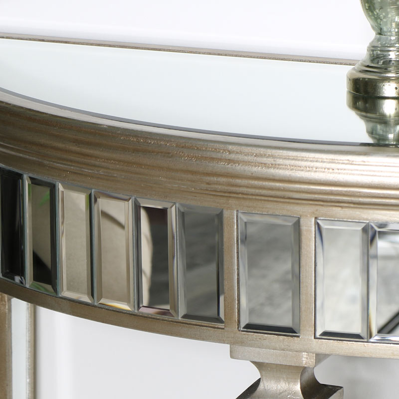 Gold Mirrored Half Moon Console Table Deco Range Melody Maison Gold Mirrored Half Moon Console Table