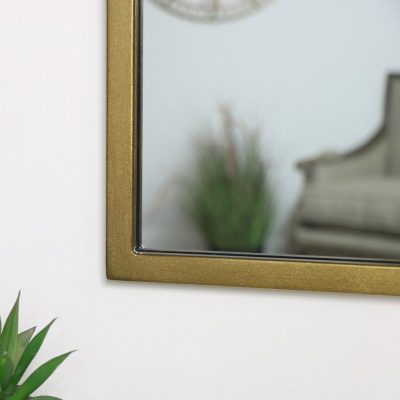 Gold Rectangle Wall Mirror 50cm x 75cxm