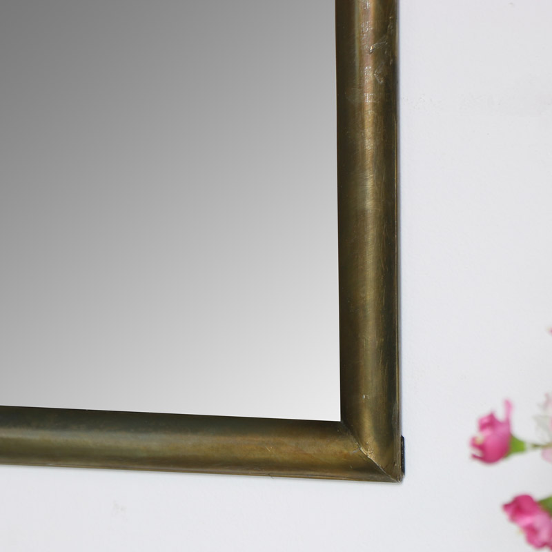 Gold Square Wall Mirror 