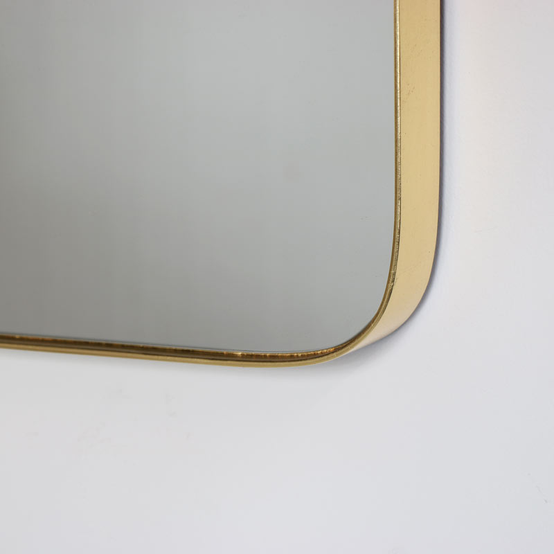 Gold Thin Framed Rectangle Wall Mirror, Narrow Wall Mirrors Uk