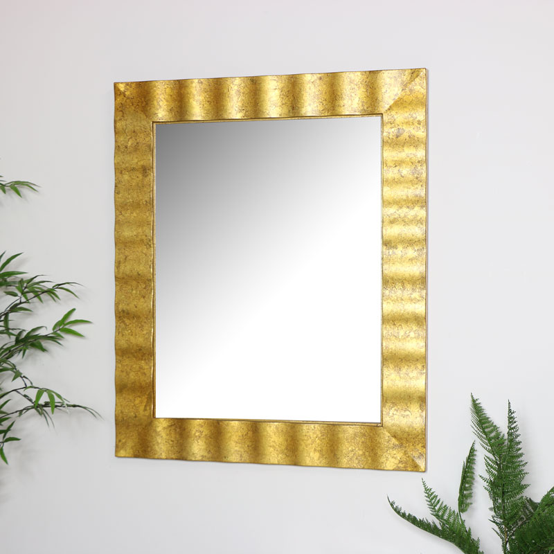 Gold Wall Mirror 76cm x 91cm