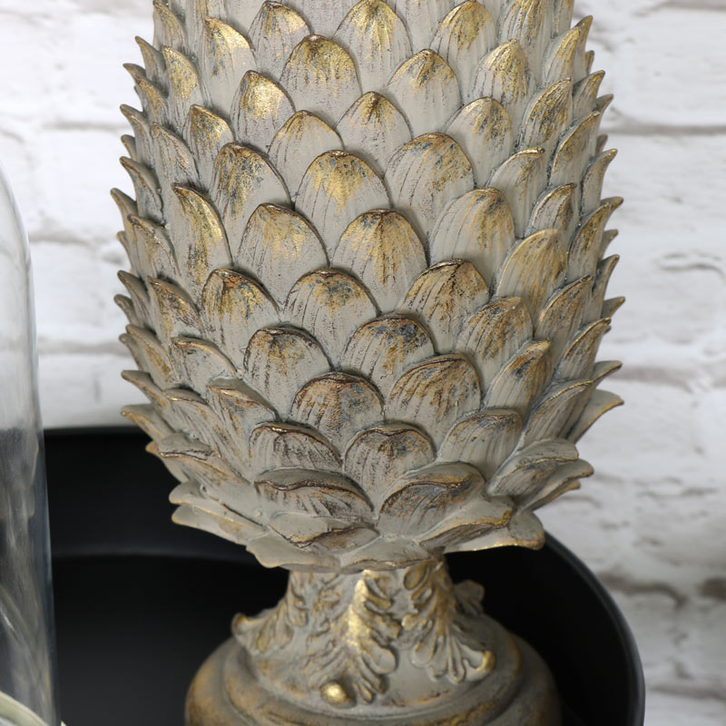 Golden Pine Cone Finial Ornament 