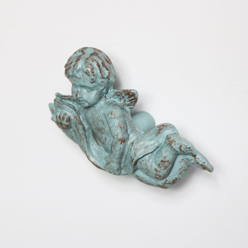 Green Cherub Door Knobs - Pair