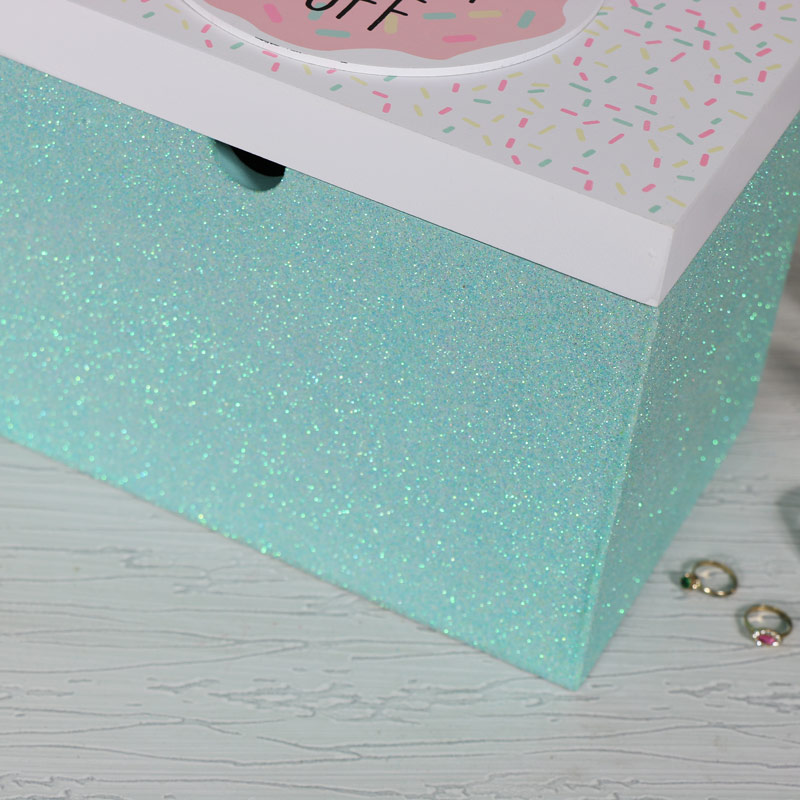 Green Donut Keepsake Trinket Storage Box