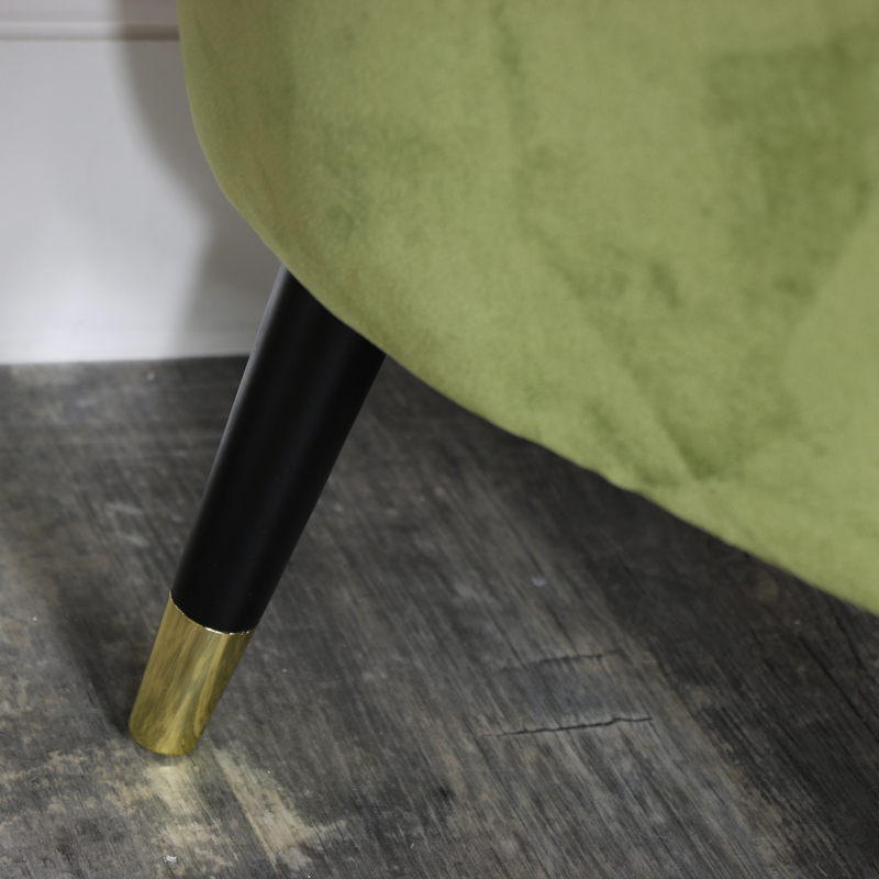 Green Velvet Occasional Tub Chair