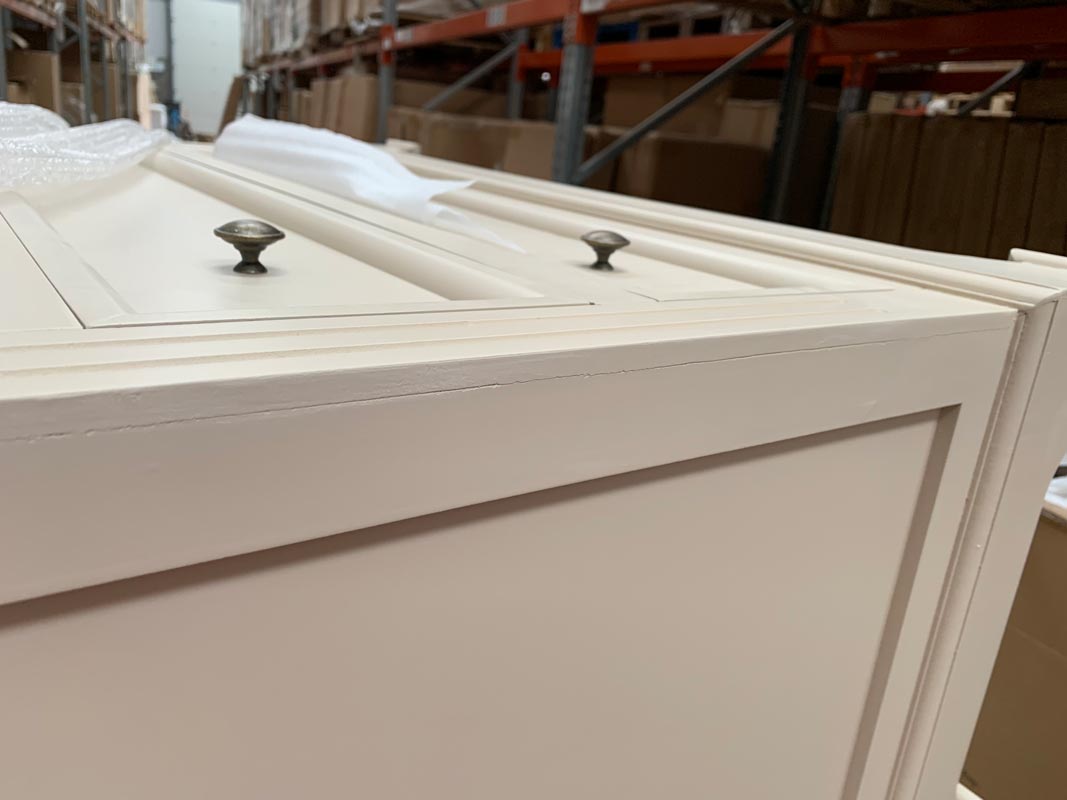 Grey 5 Drawer Chest of Drawers - Daventry Taupe-Grey Range DAMAGED SECONDS ITEM 2211