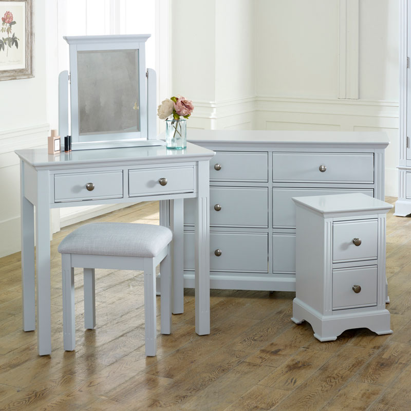 Grey Bedroom Furniture Large Chest Of Drawers Dressing Table Set Bedside Table Davenport Grey Range