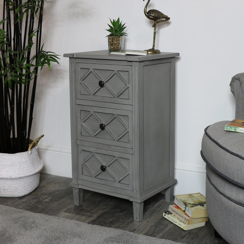 The range deals grey bedside table