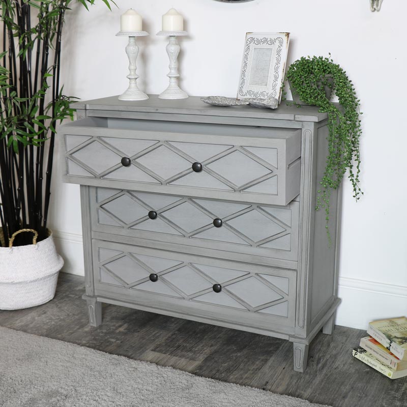 Grey Chest of Drawers - Venice Range