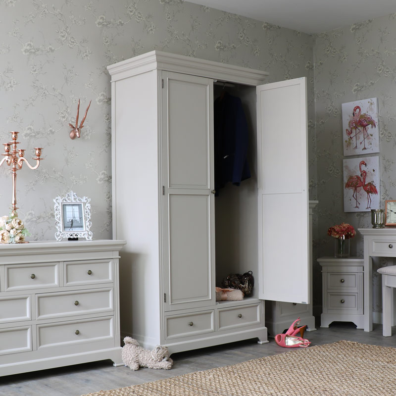 Grey Double Wardrobe - Daventry Range