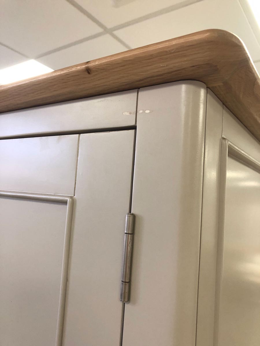 Grey Double Wardrobe - Devon Range  DAMAGED SECOND 4045