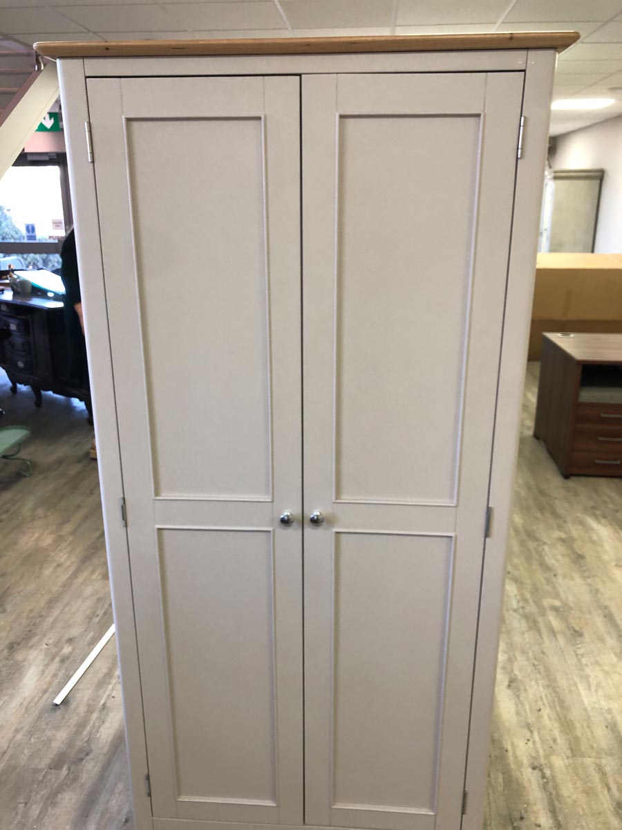 Grey Double Wardrobe - Devon Range  DAMAGED SECOND 4045