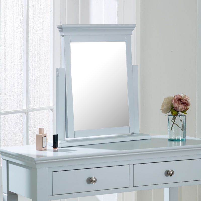 Grey Dressing Table Vanity Mirror - Newbury Grey Range ...