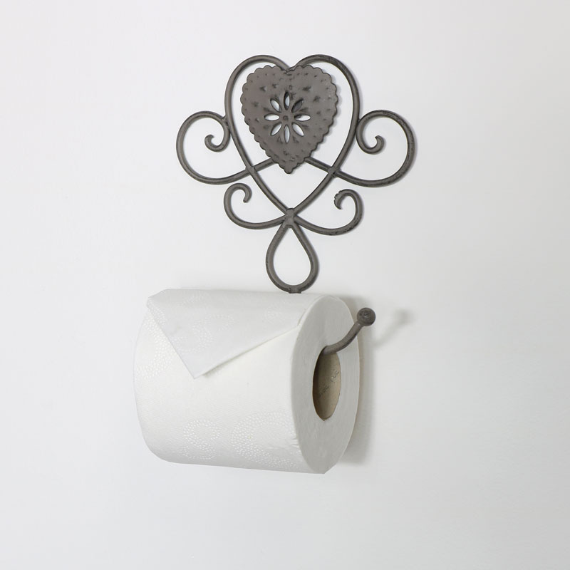 grey toilet roll holder