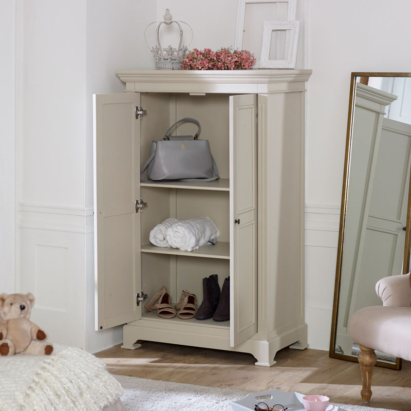 Grey Linen Closet / Low Wardrobe - Daventry Taupe-Grey Range DAMAGED SECOND 2948
