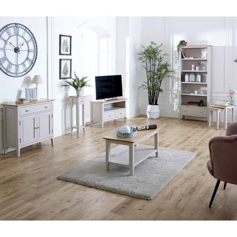 Grey Living Room Furniture, TV Cabinet, Sideboard, Coffee Table, Lamp Table, Nested Tables - Devon Range