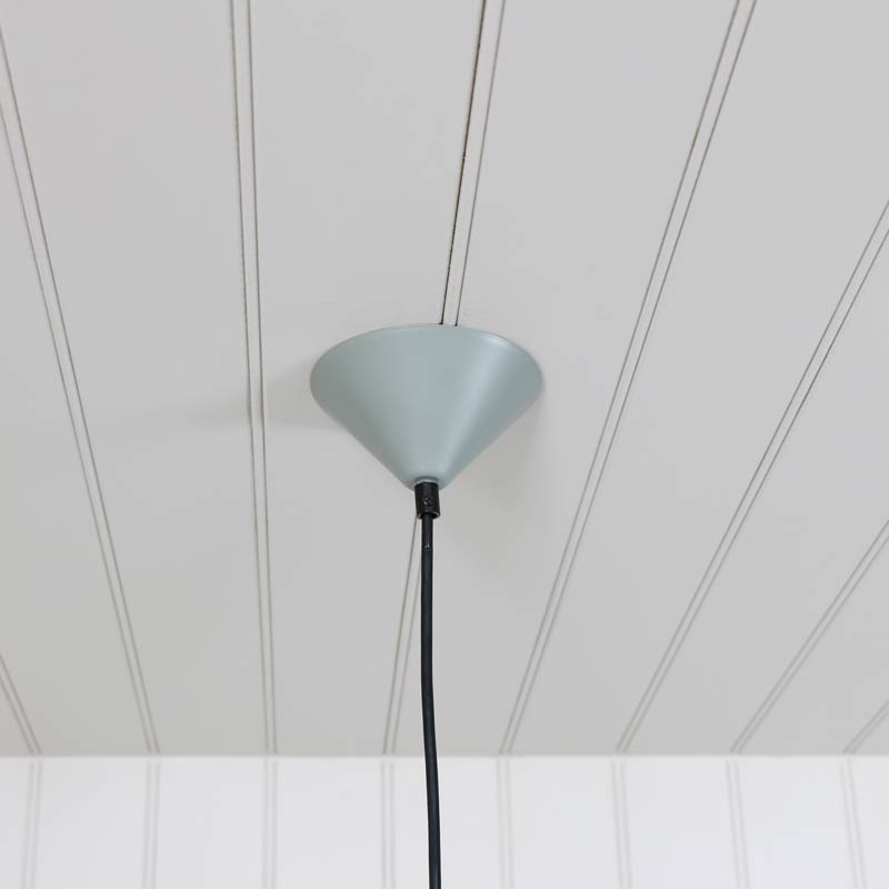 Grey Metal Dome Pendant Ceiling Light Fitting