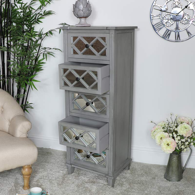 Grey tallboy chest of 2025 drawers