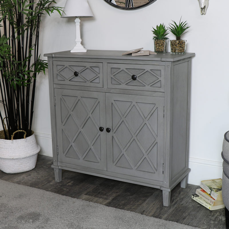 Grey Sideboard Storage Unit - Venice Range