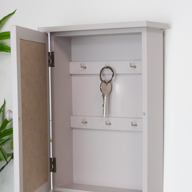 Grey Wall Mounted Key Cabinet