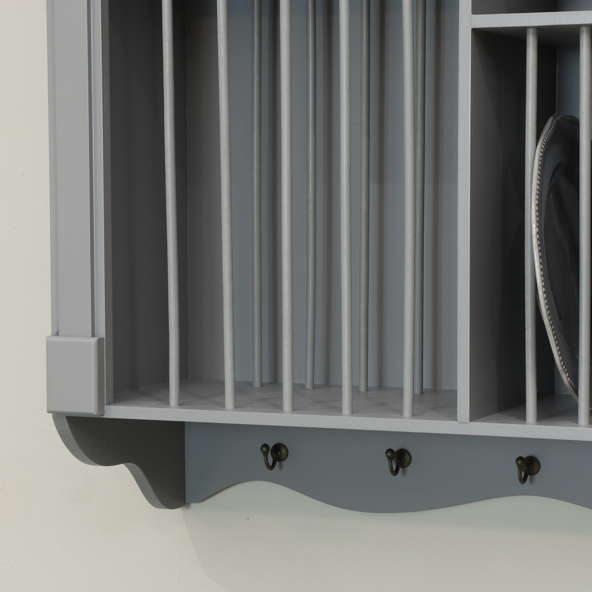 Grey Wall Mounted Plate Rack
