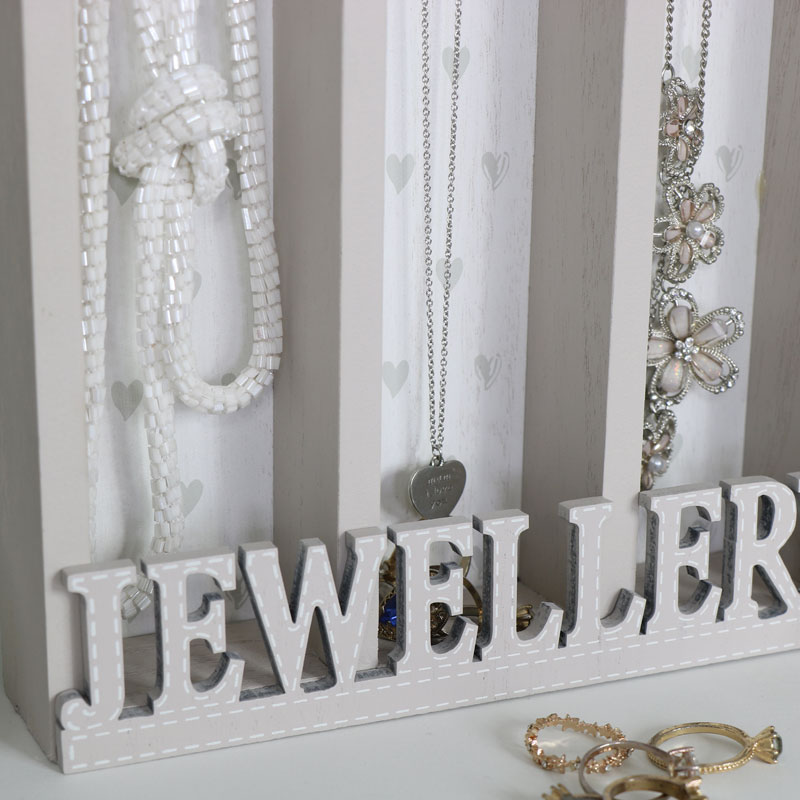 Grey Wooden Jewellery Holder 