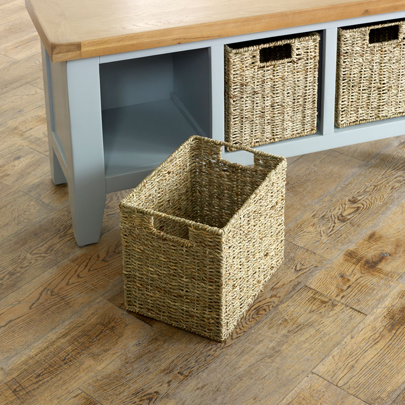Grey Wooden Storage Bench - Rochford Range DAMAGED SECOND 7070