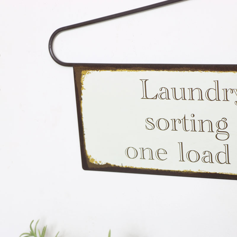 Hanger Wall Plaque - ‘Laundry room…’